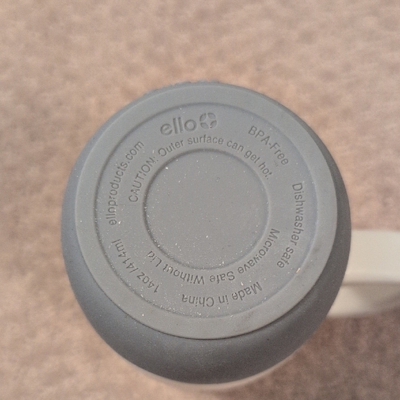 Ello White and Gray Ceramic Travel Mug 14 Oz NWT - Picture 5 of 9